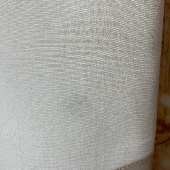 Tote Bag Jaipur October Beige and Tan Vegan Leather Handle drop 9” Like New - Picture 4 of 7